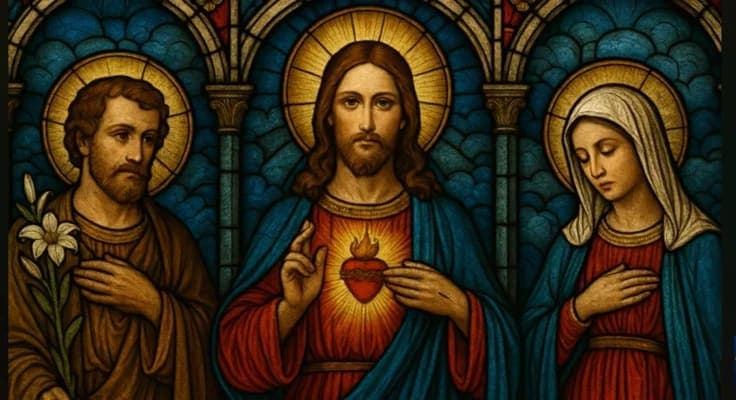 Cruz y Biblia — símbolos de la fe católica
